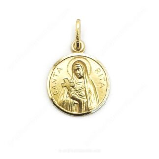 Medaglia di Santa Rita in oro 18 kt