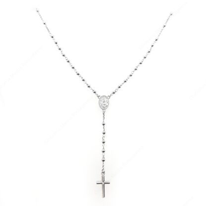 Rosario in argento 925 con croce pendente