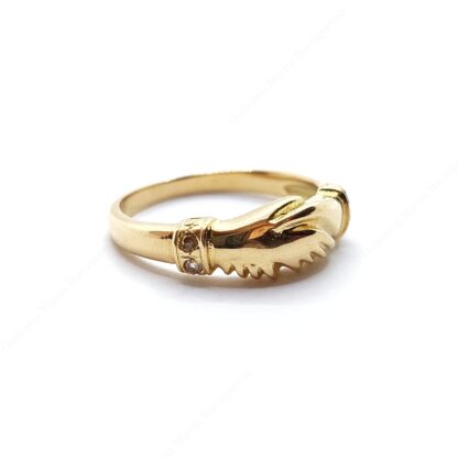 Fede in oro giallo 18 Kt con zirconi