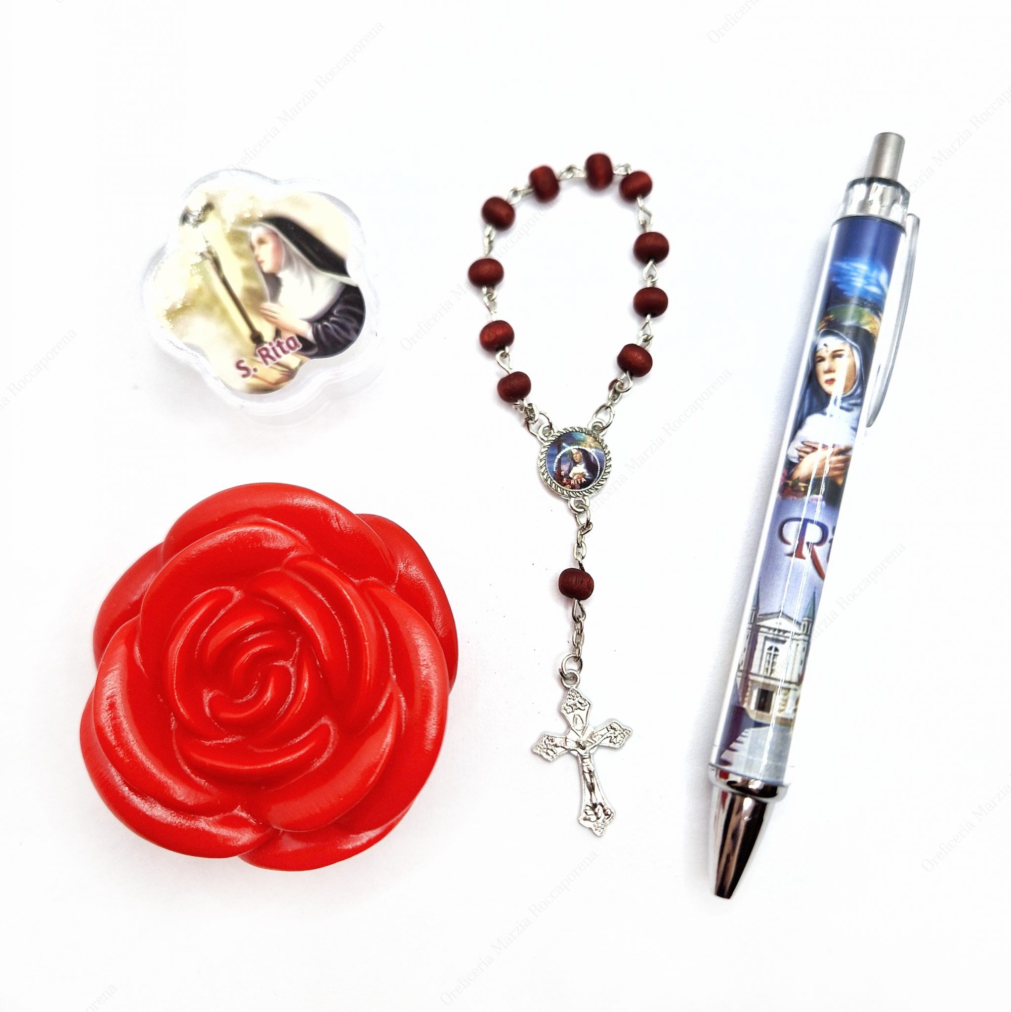 Decina rosario in gomma profumata colori assortiti